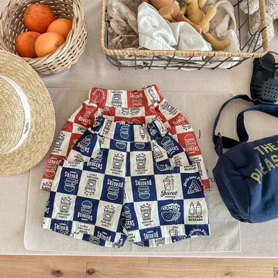 速食大格子口袋短褲2