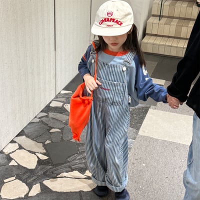 韓系工裝吊帶褲13