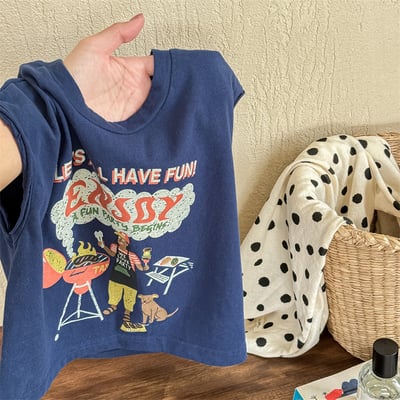 推 ♡ 美式毛捲邊落肩T10