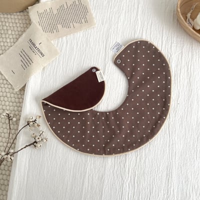 韓系雙面圓形圍兜兜22