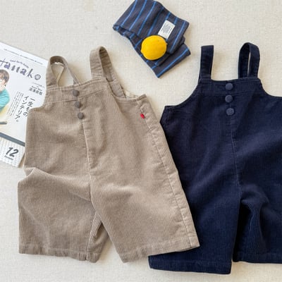 推 ♡ 韓系冬季條絨吊帶褲1