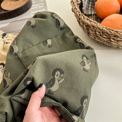 推 ♡ 韓系滿版企鵝長褲11