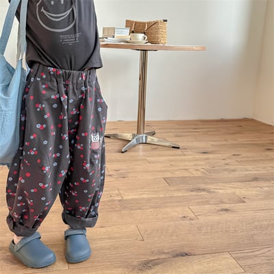 韓系法鬥刺繡花朵長褲16