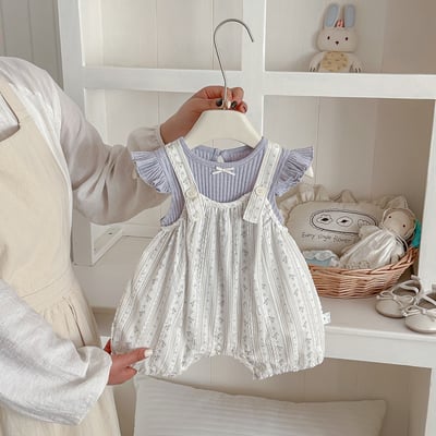 小森系碎花吊帶包屁衣4