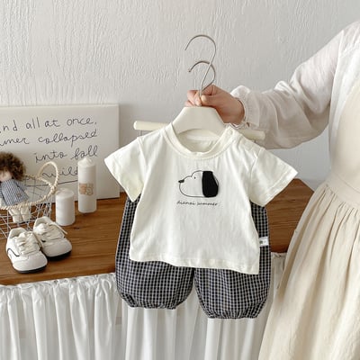 大耳朵小狗格子套裝4