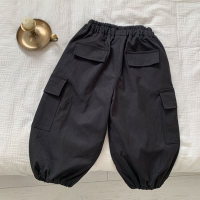 男寶帥氣縮口工裝褲(無刷毛)8