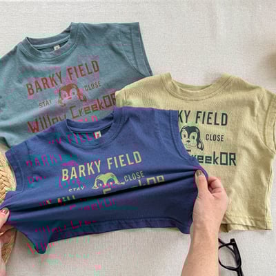 美式小狗落肩T6