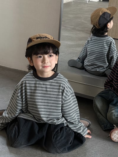 經典簡約條紋長袖薄上衣21