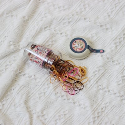 韓系小罐綁髮橡皮筋(外出攜帶方便)4