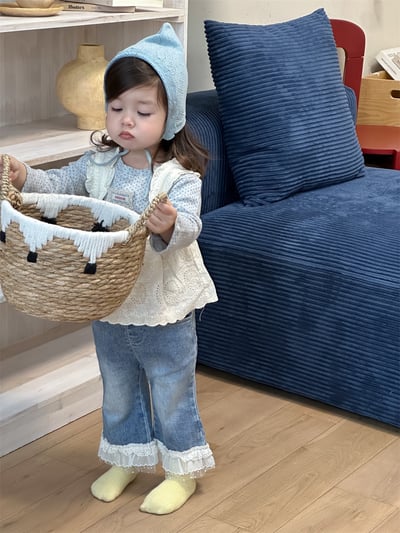 韓系雕花蕾絲背心套裝9