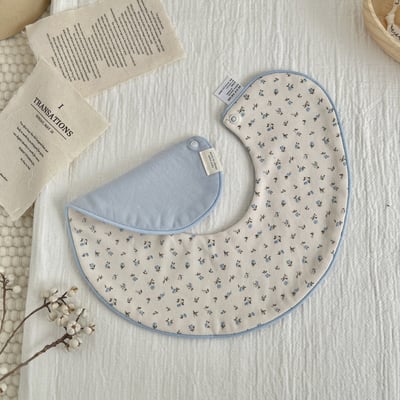 韓系雙面圓形圍兜兜17