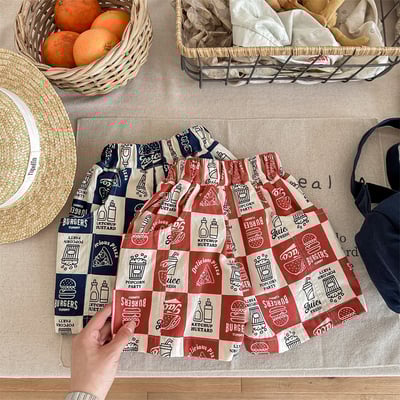 速食大格子口袋短褲5