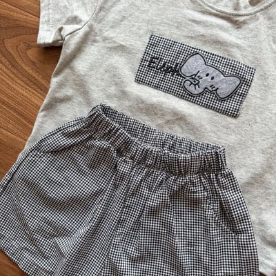 幼稚園穿搭格子拼布系列17