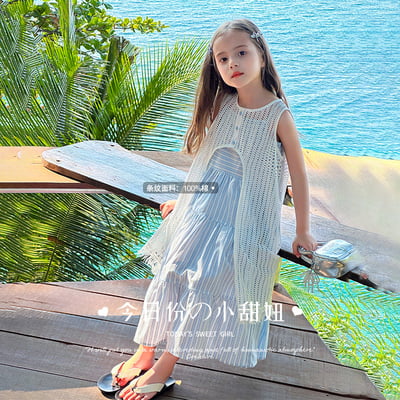 推 ♡ 夏季渡假風兩件套長洋裝2