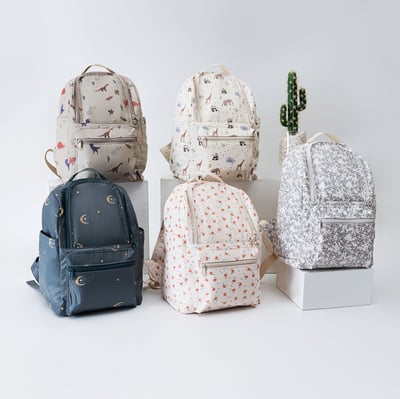 斜背開口PU防水幼稚園後背包21