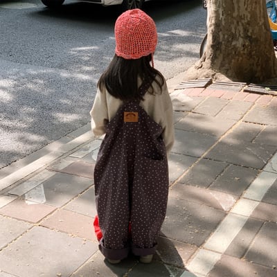 韓系工裝吊帶褲7