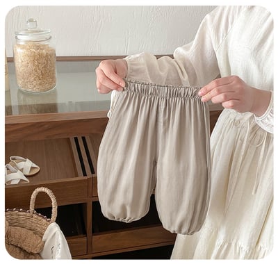 簡約素色縮口防蚊褲5