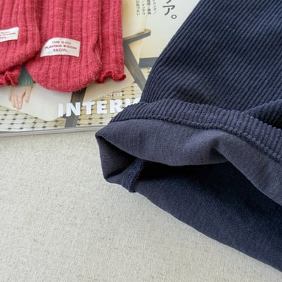 推 ♡ 韓系冬季條絨吊帶褲8