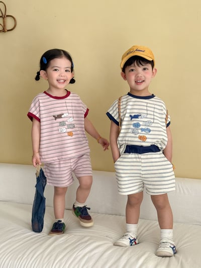 六隻小魚條紋套裝4