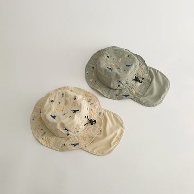 速乾刺繡恐龍遮陽漁夫帽(可遮脖子)4