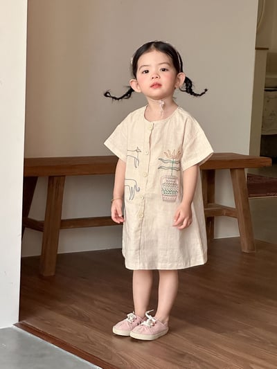 民俗風刺繡棉麻手足套裝12