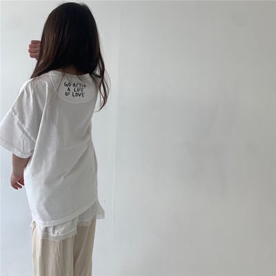 韓系貼布英文字短T6