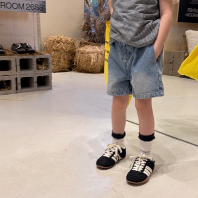 經典牛仔小標五分短褲21