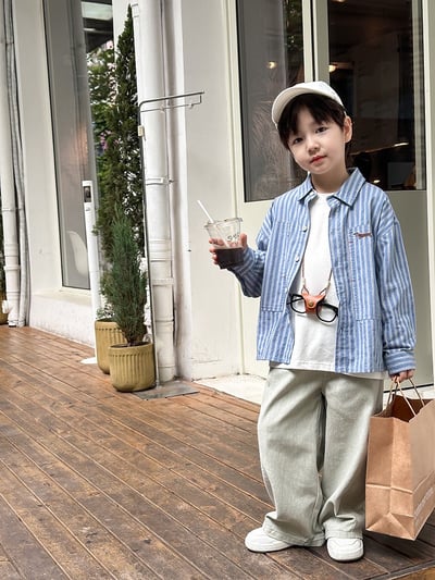 日韓系質感條紋臘腸狗襯衫(自留款)12