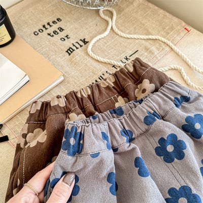 日系花朵寬鬆長褲10