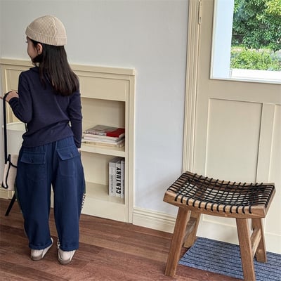 復古拼花布特色中性哈倫長褲(自留款)15