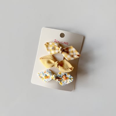 韓系布藝蝴蝶結髮夾4