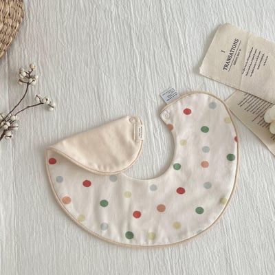 韓系雙面圓形圍兜兜20