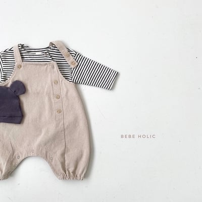 韓系簡約四釦吊帶褲4