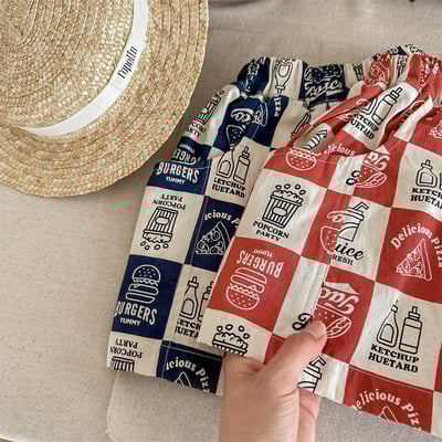 速食大格子口袋短褲6