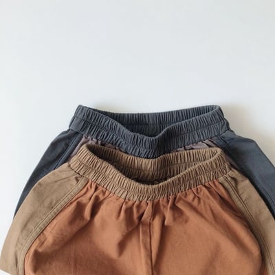 門市熱銷森系滾邊撞色短褲6