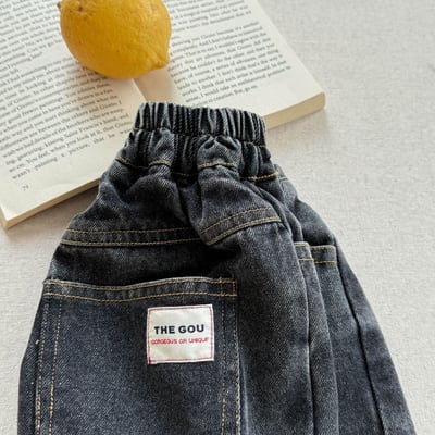 經典簡約下擺抽鬚牛仔五分褲16