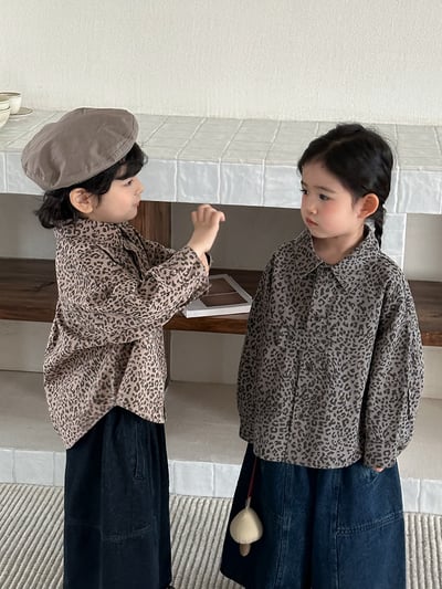 韓系經典豹紋襯衫2