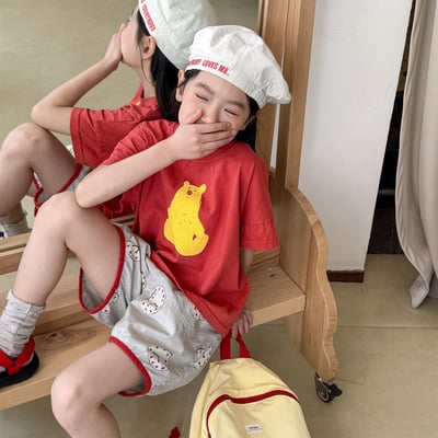 cute塗鴉短版寬鬆T14