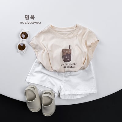 日系簡約後鬆緊五分褲15