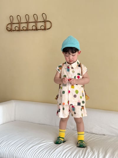 繪本風小樹塗鴉手足套裝10