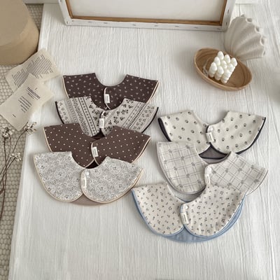 韓系雙面圓形圍兜兜2