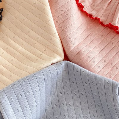 大片花領坑條包屁衣6