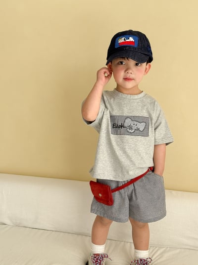 幼稚園穿搭格子拼布系列22