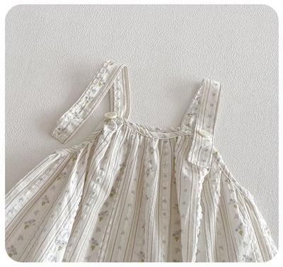 小森系碎花吊帶包屁衣9