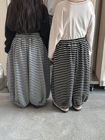 日系條紋蘿蔔寬褲10