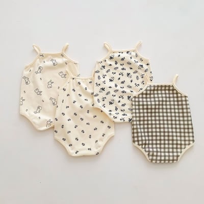 小清新棉質背心式包屁衣2