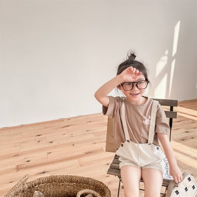 小動物刺繡口袋短版上衣18