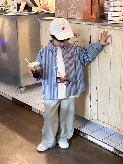 日韓系質感條紋臘腸狗襯衫(自留款)10