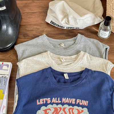 推 ♡ 美式毛捲邊落肩T18