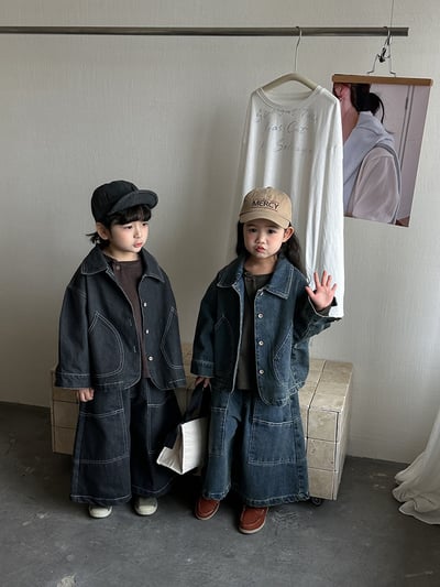 日系明線車縫個性牛仔套裝10